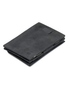 Garzini Cavara Magic Coin Wallet Vintage Carbon Schwarz