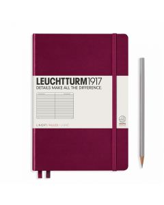 Leuchtturm1917 Notizbuch Medium Port Red, liniert