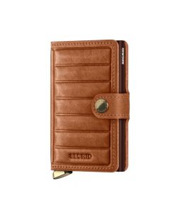 Secrid Mini Wallet Premium Emboss Lines Cognac
