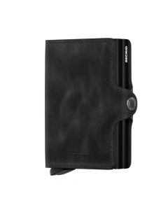 Secrid Twin Wallet Leder Schwarz Vintage