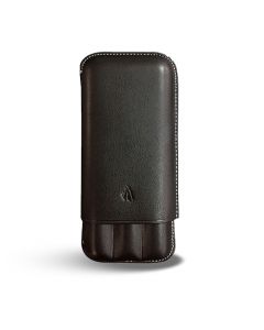 Recife Riviera Leder Herz Schreibgeräte-Etui Schwarz für 3 Stifte