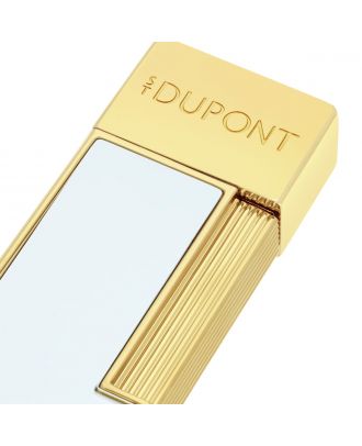 Encendedor S.T. Dupont Twiggy Laca Blanca y Oro