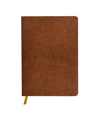 Flying Spirit Cuaderno de cuero coñac A5 Punteado