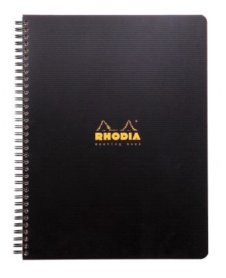 Rhodia Libro de reuniones A4+ rayado Negro