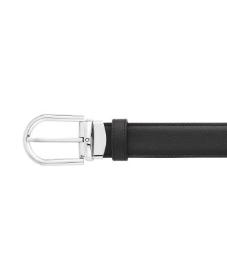 Correa reversible Montblanc de 30 mm, Herradura Azul Negro