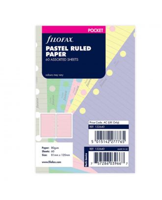 Filofax Recambio Bolsillo Forrado Pastel