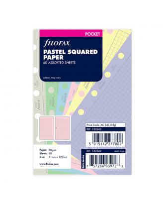 Filofax Bolsillo de Recambio Cuadriculado Pastel