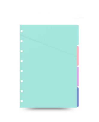 Filofax Notebook Recambio A5 con separadores en tonos pastel