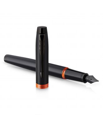 Parker IM Pluma estilográfica «Black Flame Orange Vibrant Rings»