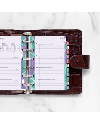 Recambio de bolsillo Filofax Semana floral en 2 páginas 2027