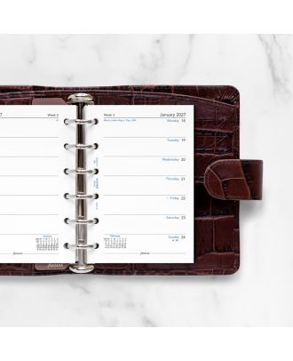 Recambio de bolsillo Filofax Semana en 1 página Español 2027