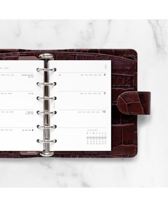 Recambio de bolsillo Filofax Semana en 2 páginas Minimal 2027