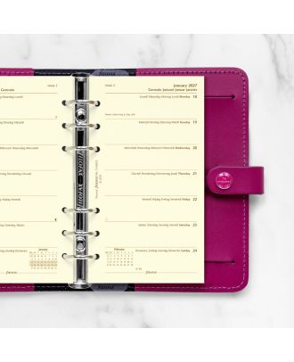 Filofax Personal Filler Semana en 1 Página Crema 2027