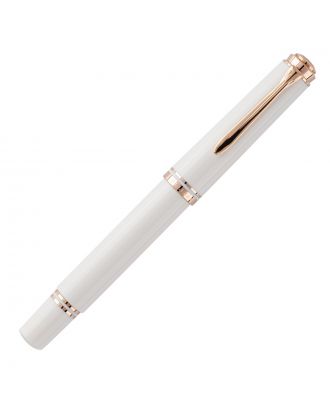 Pelikan Souverän M600 Pluma estilográfica de oro rosa blanco