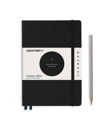 Leuchtturm1917 Cuaderno Mediano Bauhaus Edition Negro Punteado
