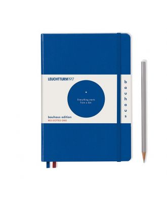 Leuchtturm1917 Cuaderno Mediano Bauhaus Edición Royal Bue Punteado