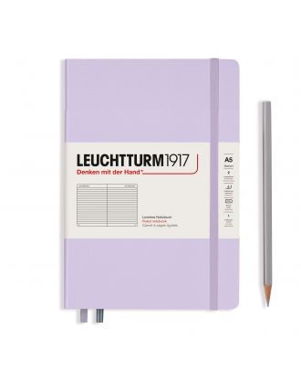Leuchtturm1917 Cuaderno Mediano Liso Colores Lila Rayado
