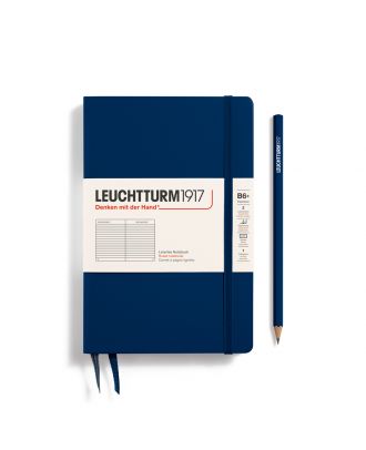 Leuchtturm1917 Libreta Slim B6+ Tapa blanda Tapa dura Azul marino Rayado