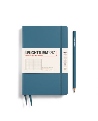 Leuchtturm1917 Libreta Slim B6+ Tapa blanda Tapa dura Azul piedra punteado