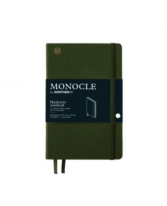 Monocle by Leuchtturm1917 Cuaderno B6+ de tapa dura, color oliva, con páginas punteadas