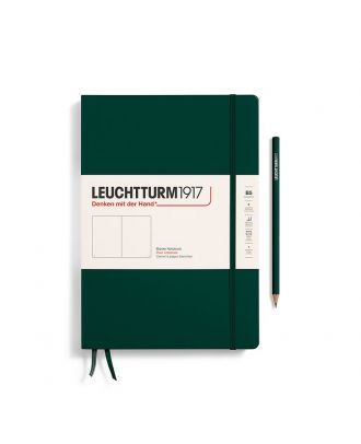 Leuchtturm1917 Cuaderno Composición B5 Tapa Dura Verde Bosque Blanco