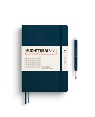 Leuchtturm1917 Cuaderno Mediano Deep Sea Checkered