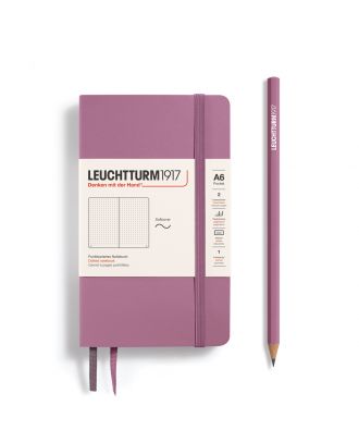 Leuchtturm1917 Cuaderno « Pocket » con tapa blanda « Dusty Rose » y páginas punteadas
