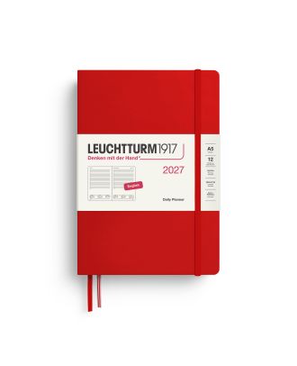 Leuchtturm1917 Agenda 2027 Planificador diario mediano A5 Cherry
