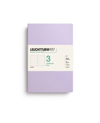 Leuchtturm1917 Jottbook Pur Punta medio lila, Pack de 3