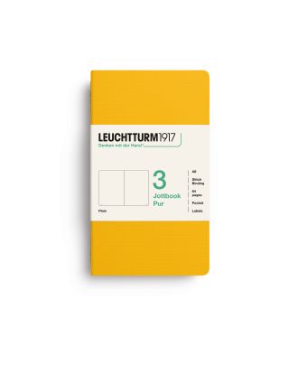 Leuchtturm1917 Jottbook Pur Pocket Liso, paquete de 3 Sunflower