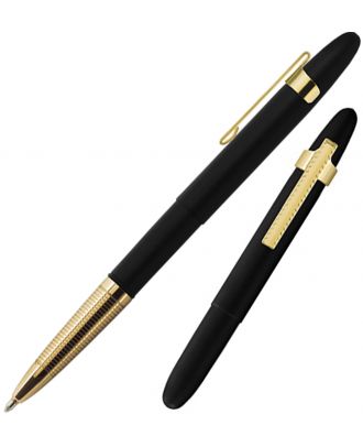 Bolígrafo Fisher Space Classic Negro Mate con Clip Dorado