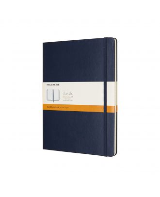 Moleskine Classic Cuaderno extragrande con tapa dura azul y rayas