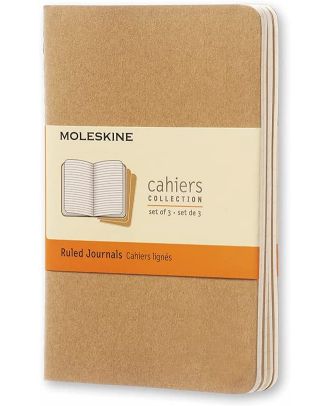 Moleskine Cuadernos de la colección « Pocket », tapa blanda marrón, rayados