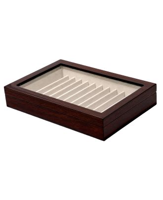 Caja de plumas Elroth para 12 plumas, color Walnut Brown