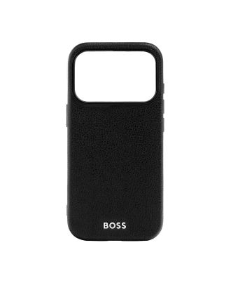 Hugo Boss Funda Grained Black para iPhone 17 Pro