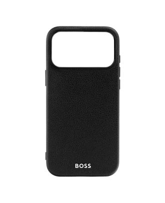 Hugo Boss Funda Grained Black para iPhone 17 Pro Max