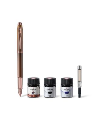 Set de regalo con pluma estilográfica « Sheaffer 100 » Edición Café y 3 frascos de tinta