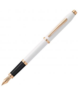 Cross Century II Pluma estilográfica Vulpen con lacado blanco nacarado