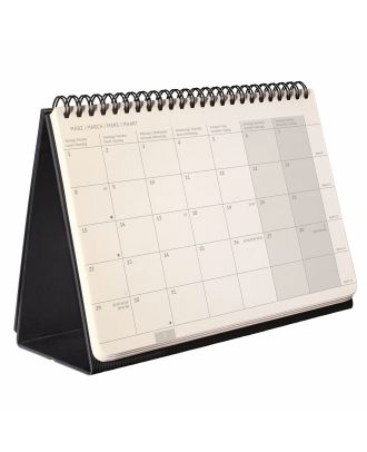 Sigel Conceptum Pure Agenda de mesa 2027, mensual con espacio para notas, negra, con tapa blanda