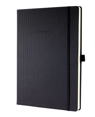 Sigel Conceptum Pure Cuaderno A4 negro, tapa dura, rayado