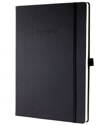 Sigel Conceptum Cuaderno Pure A4+ Negro Tapa dura Rayas