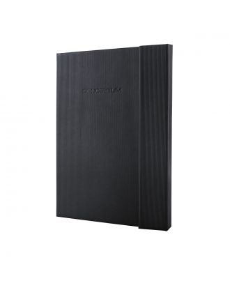 Sigel Conceptum Pure Cuaderno A4 negro de tapa dura con cierre magnético y rayas