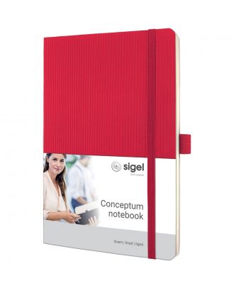 Sigel Conceptum Cuaderno Pure A5 Tapa blanda Rojo Rayado
