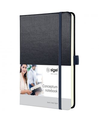 Sigel Conceptum Pure Cuaderno A5 gris metalizado, tapa dura, rayado