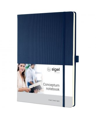 Sigel Conceptum Cuaderno Pure A4 Azul noche Tapa dura Rayas