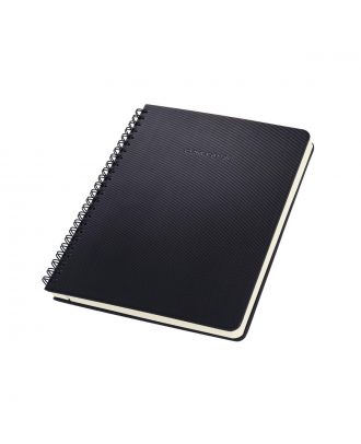 Sigel Conceptum Cuaderno de espiral A5+ tapa dura forrado de negro