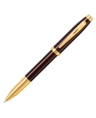 Sheaffer 100 Marrón café brillante con detalles en oro PVD Roller