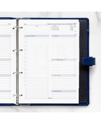 Recambio Filofax A4, un día por página, 2027