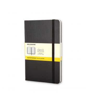 Moleskine Classic Cuaderno grande negro con tapa dura y diseño a cuadros