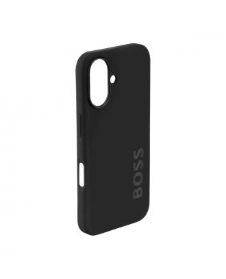 Hugo Boss Grained Black Funda de teléfono para iPhone 16